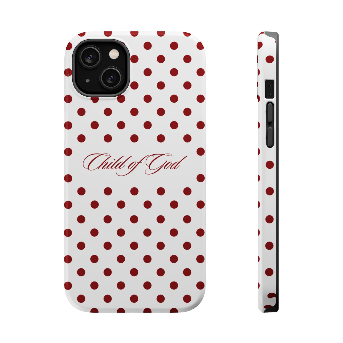 Child of God Red & White Polka Dot MagSafe Phone Case