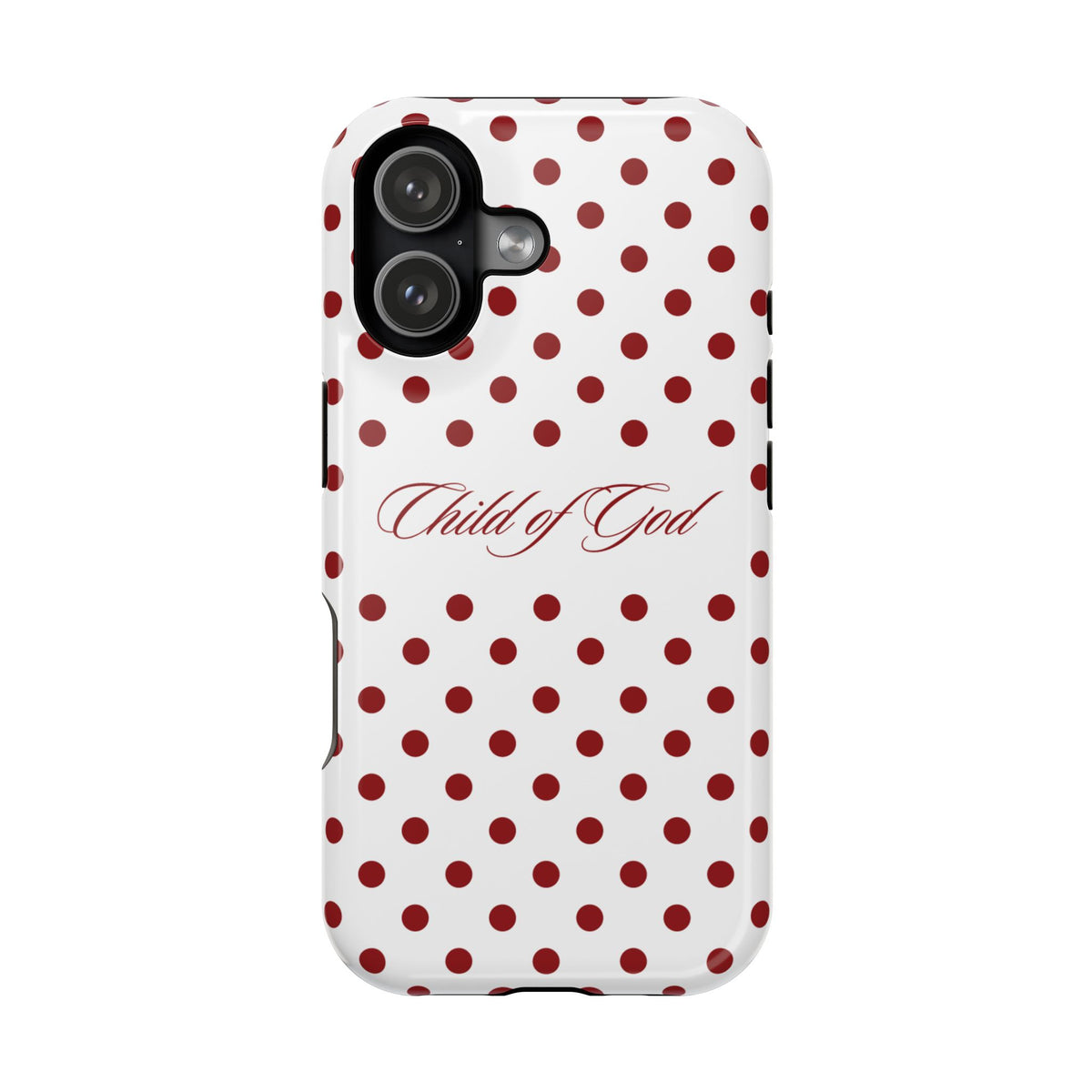 Child of God Red & White Polka Dot MagSafe Phone Case