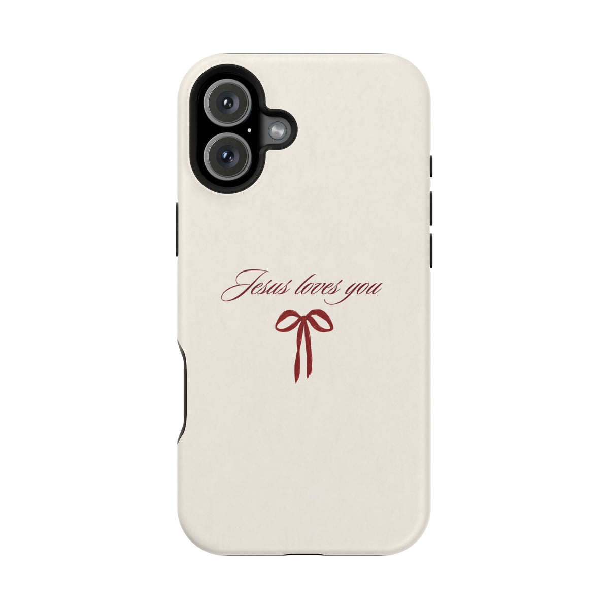 Jesus Loves You Velvet Ribbon MagSafe Phone Case