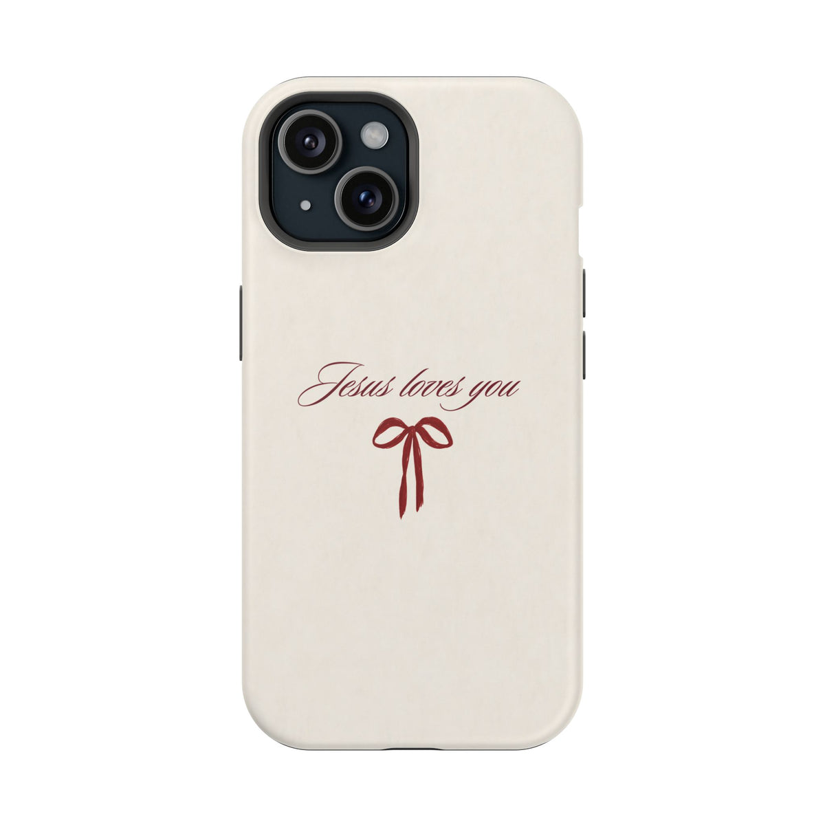 Jesus Loves You Velvet Ribbon MagSafe Phone Case