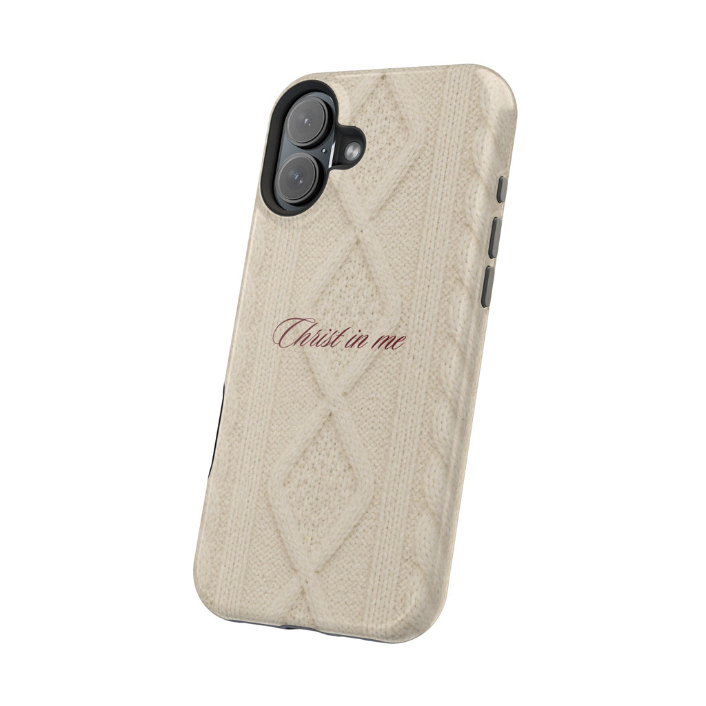 Christ in Me Knit Sweater MagSafe Phone Case