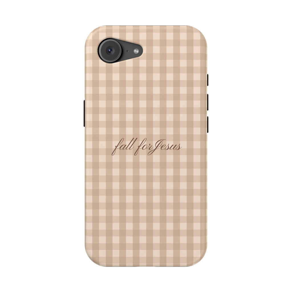 Fall for Jesus Gingham Phone Case - MagSafe