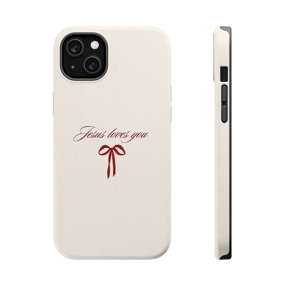 Jesus Loves You Velvet Ribbon MagSafe Phone Case