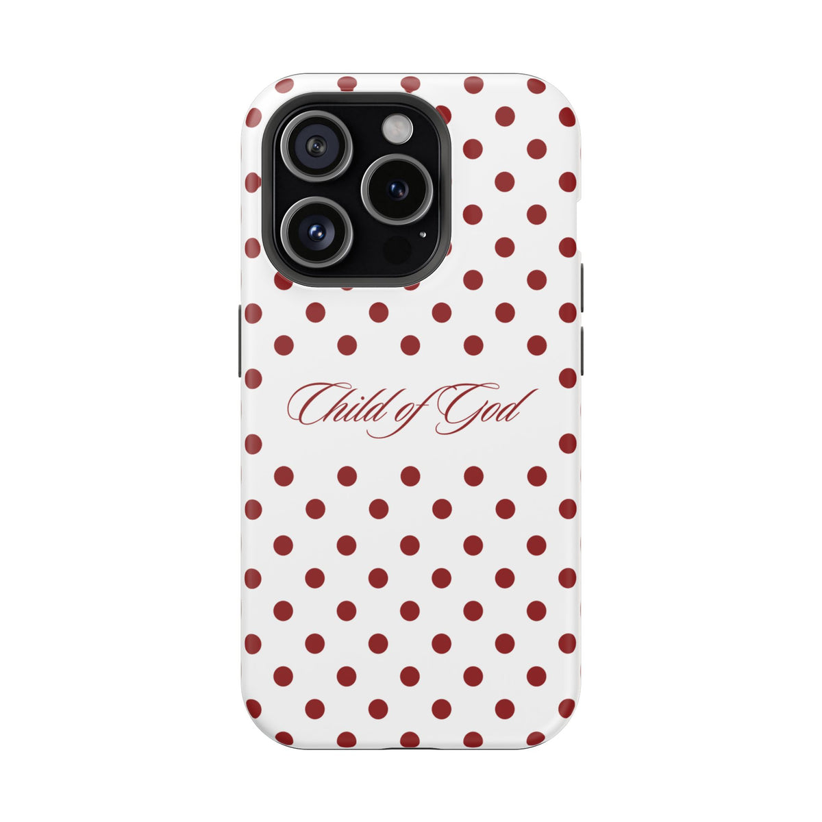 Child of God Red & White Polka Dot MagSafe Phone Case