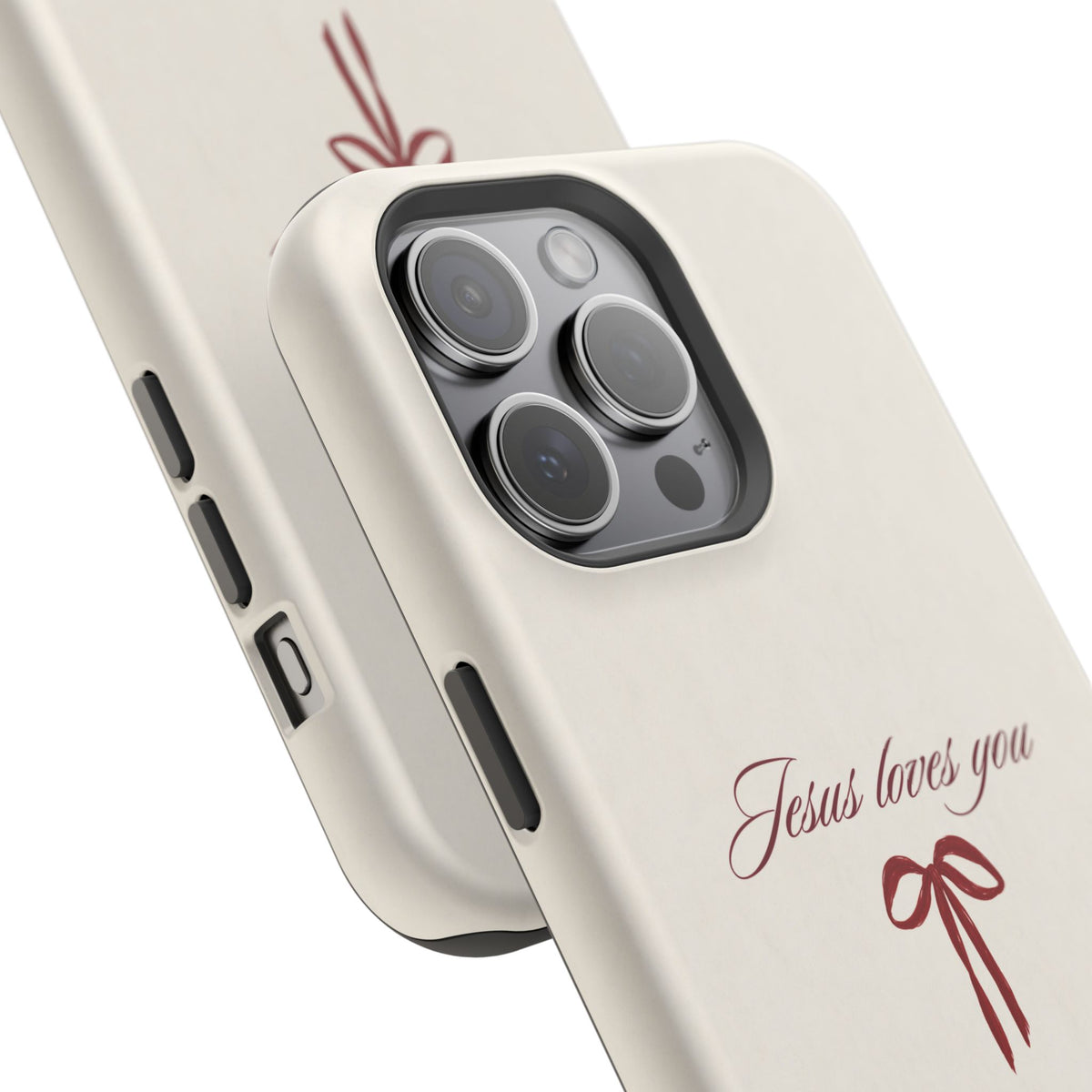 Jesus Loves You Velvet Ribbon MagSafe Phone Case