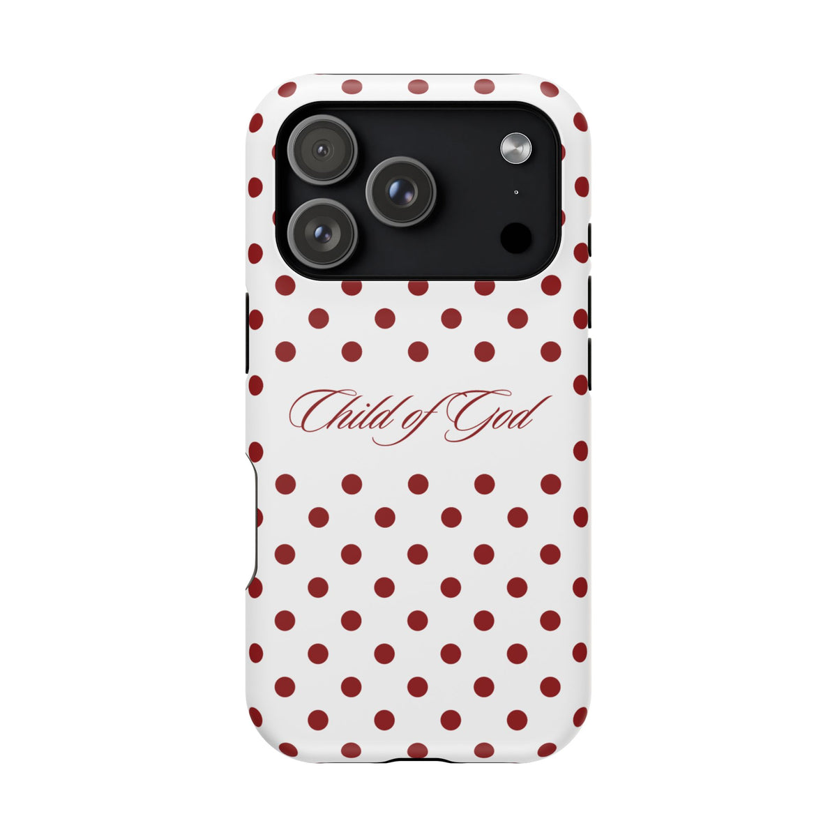 Child of God Red & White Polka Dot MagSafe Phone Case