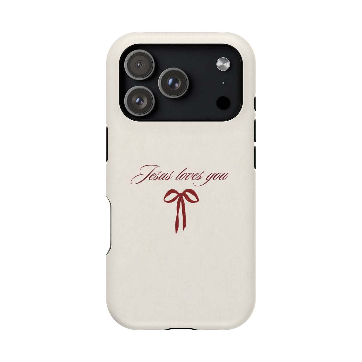 Jesus Loves You Velvet Ribbon MagSafe Phone Case