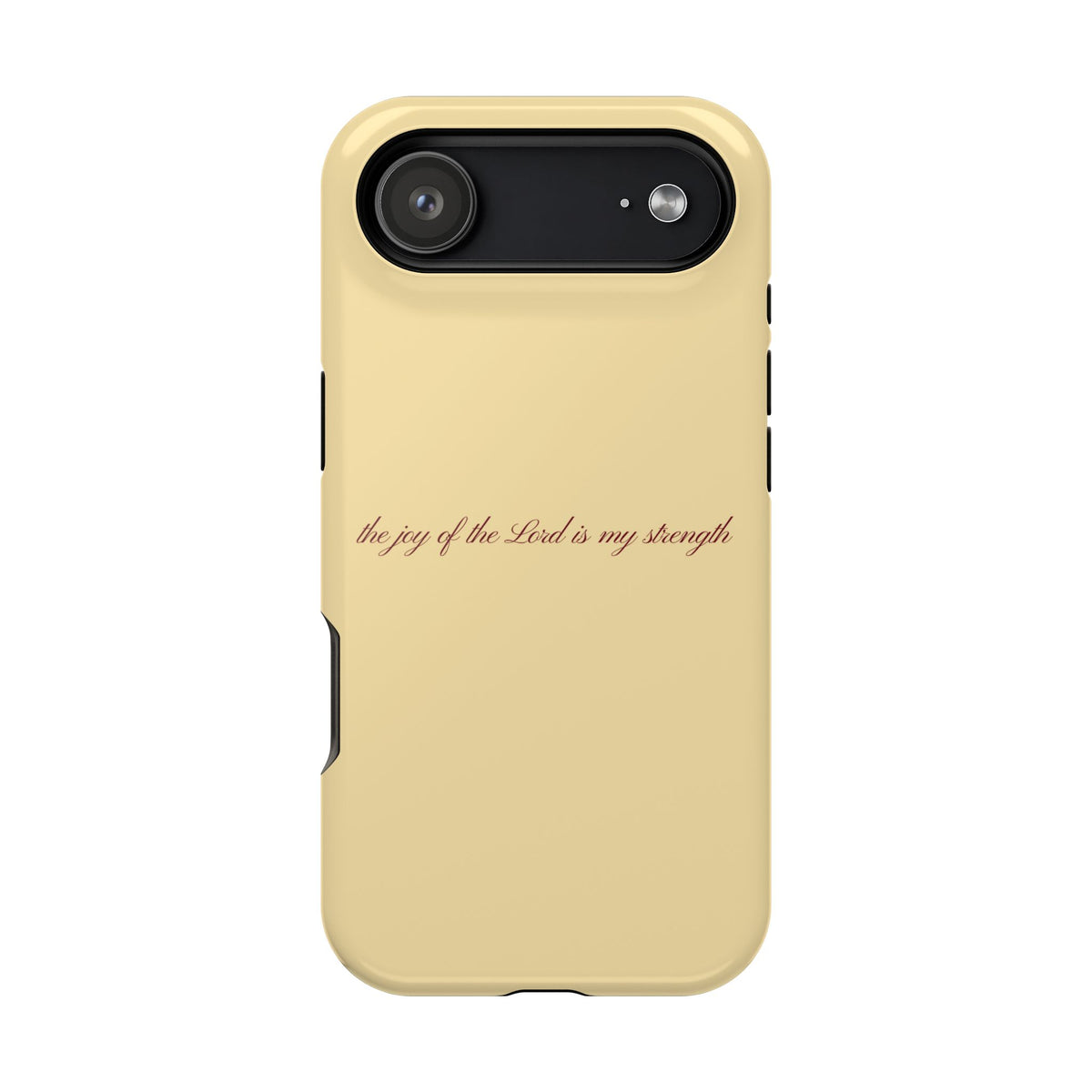 the joy of the Lord is my strength Butter Yellow MagSafe Phone Case