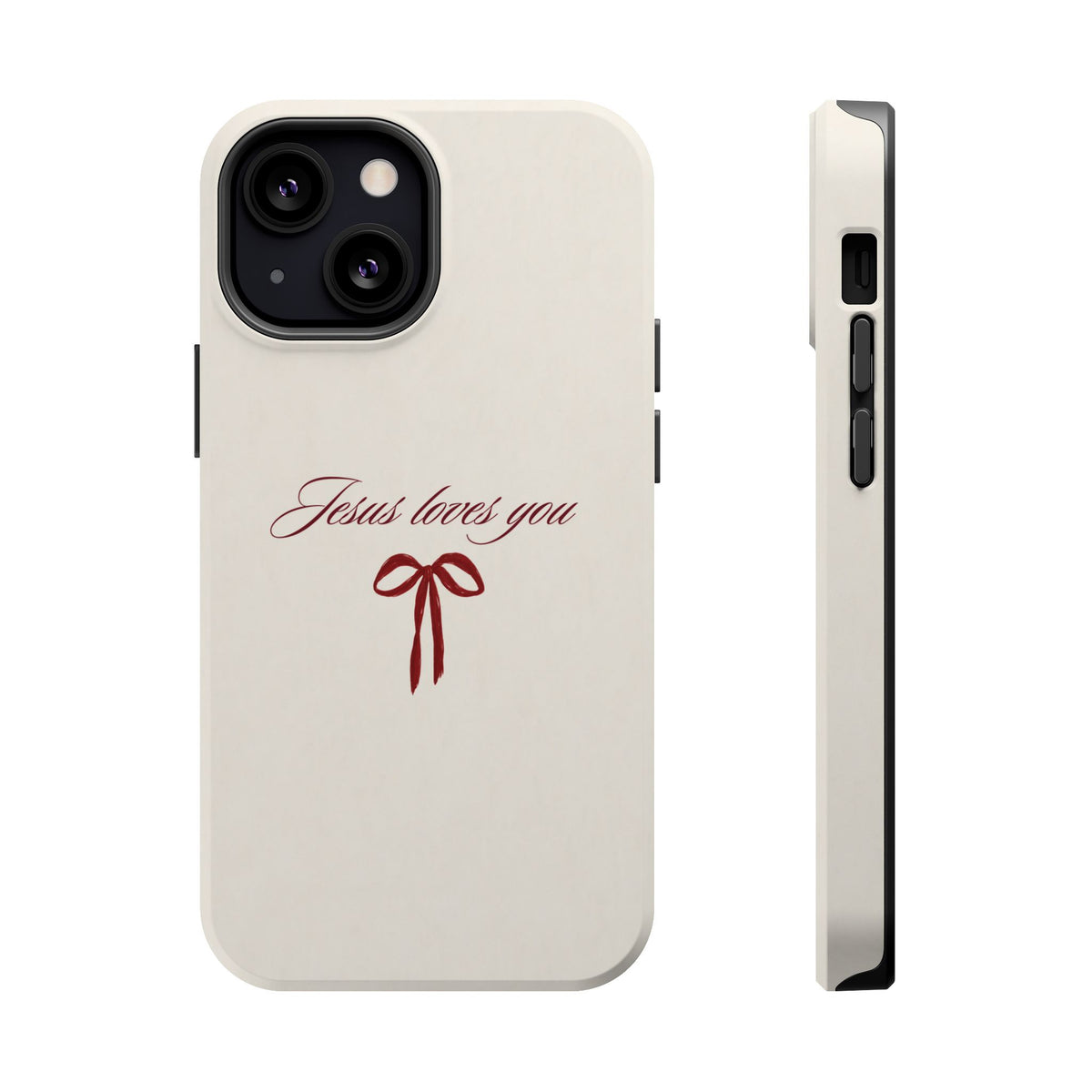 Jesus Loves You Velvet Ribbon MagSafe Phone Case