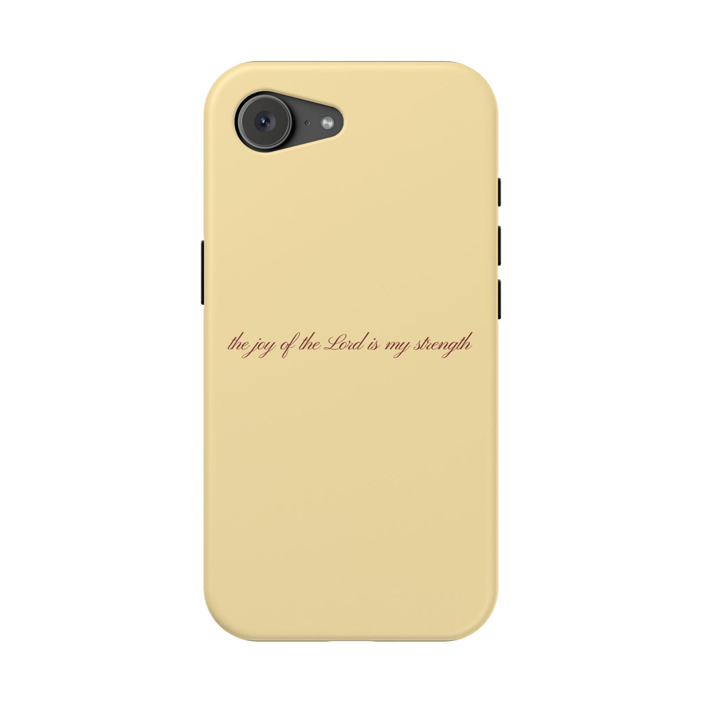 the joy of the Lord is my strength Butter Yellow MagSafe Phone Case