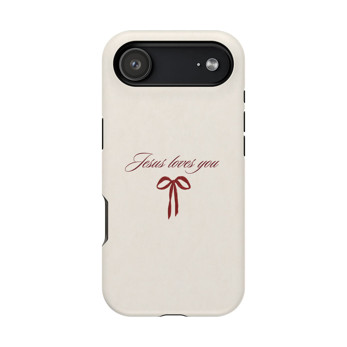 Jesus Loves You Velvet Ribbon MagSafe Phone Case