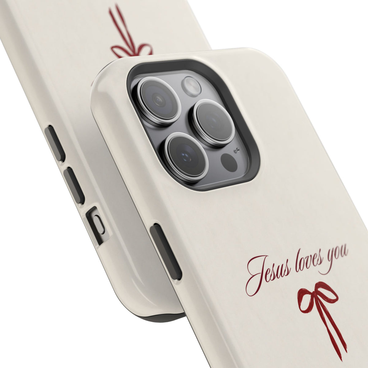 Jesus Loves You Velvet Ribbon MagSafe Phone Case