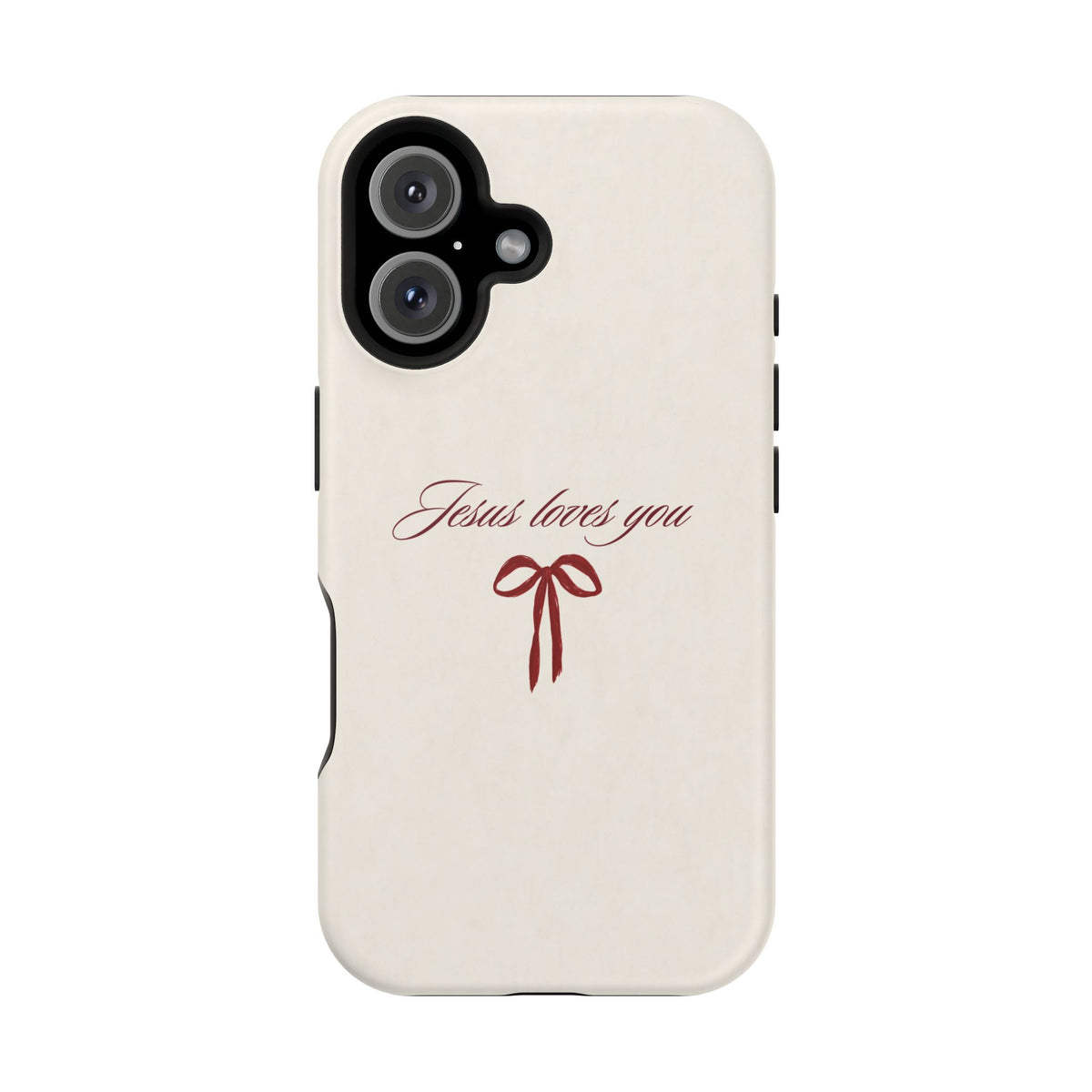 Jesus Loves You Velvet Ribbon MagSafe Phone Case