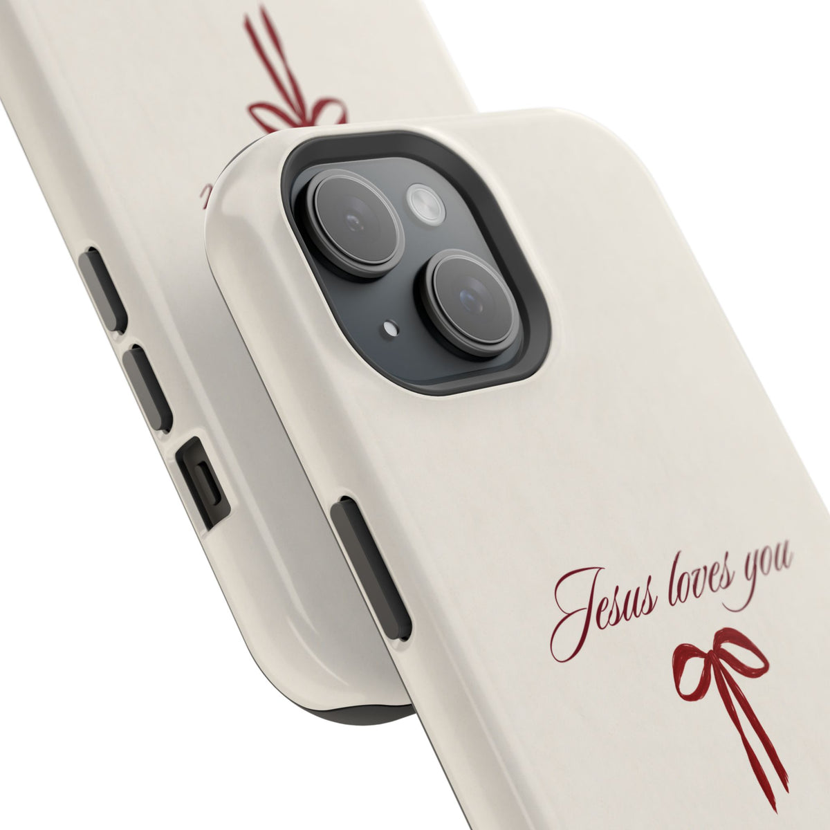 Jesus Loves You Velvet Ribbon MagSafe Phone Case