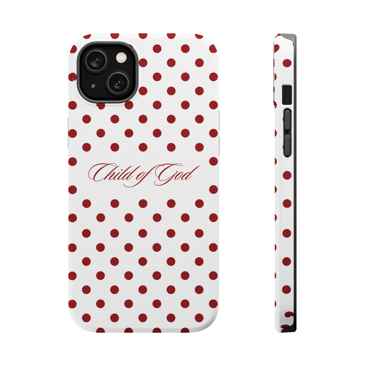 Child of God Red & White Polka Dot MagSafe Phone Case