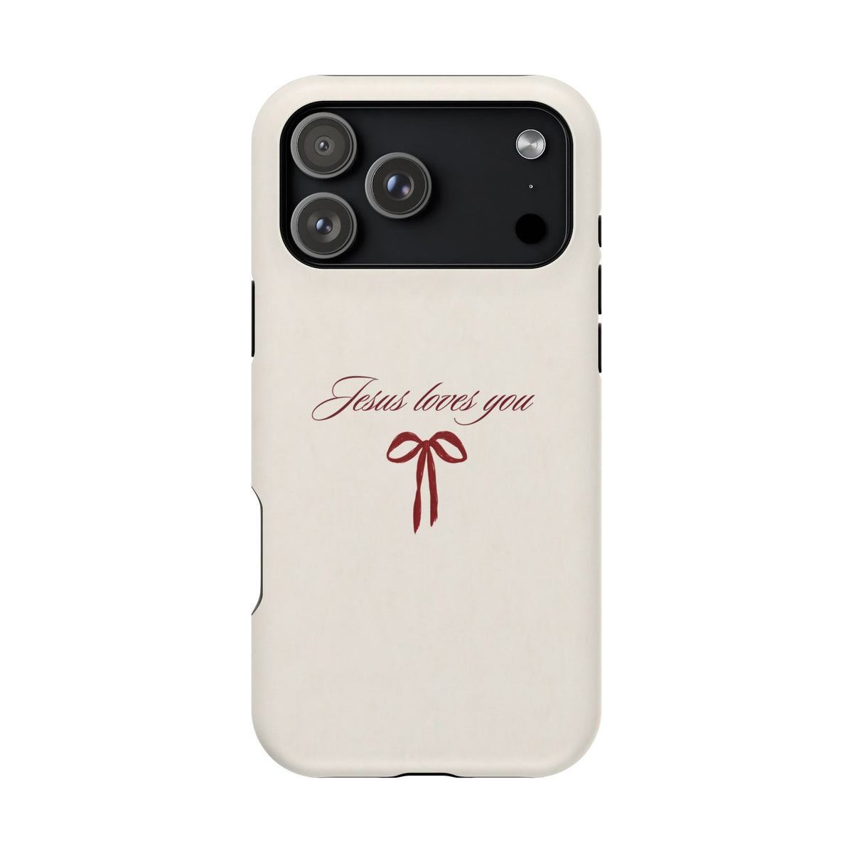 Jesus Loves You Velvet Ribbon MagSafe Phone Case
