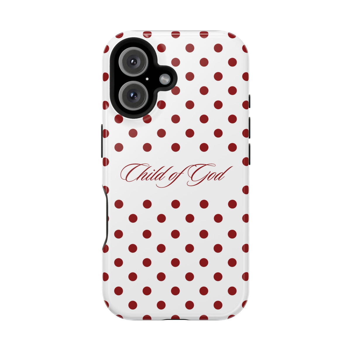 Child of God Red & White Polka Dot MagSafe Phone Case