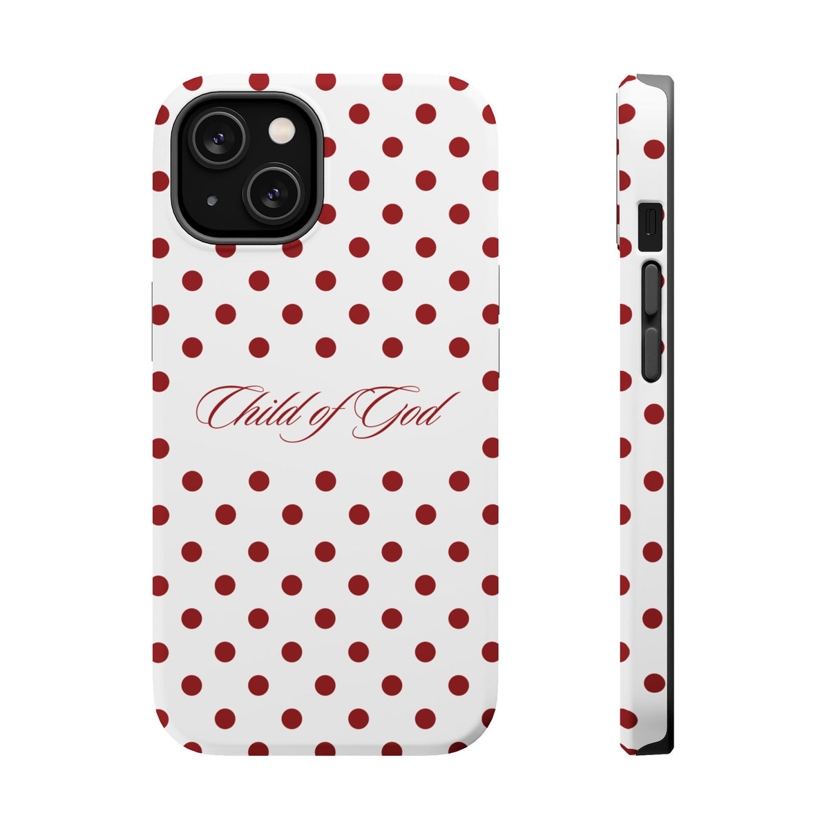 Child of God Red & White Polka Dot MagSafe Phone Case