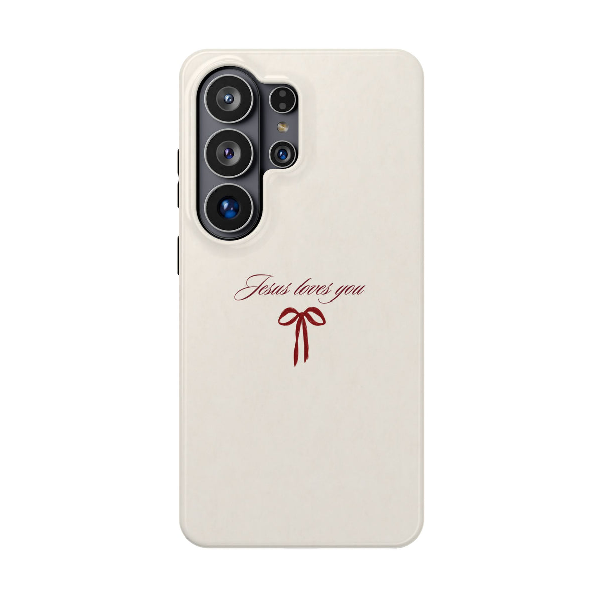 Jesus Loves You Velvet Ribbon MagSafe Phone Case