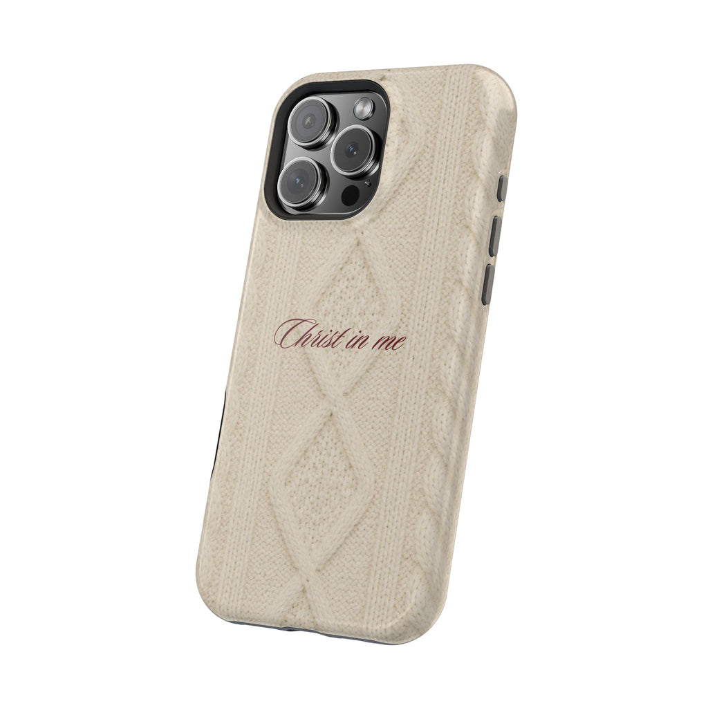 Christ in Me Knit Sweater MagSafe Phone Case