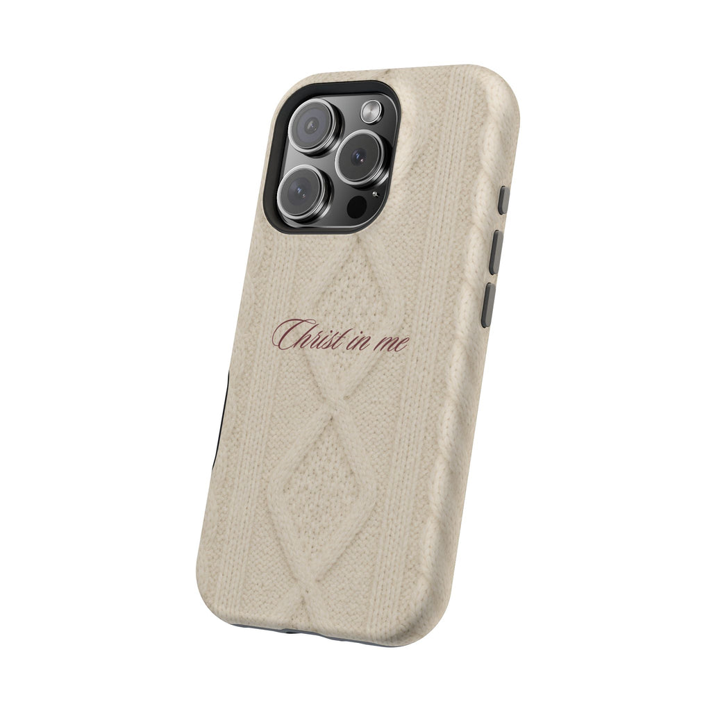 Christ in Me Knit Sweater MagSafe Phone Case