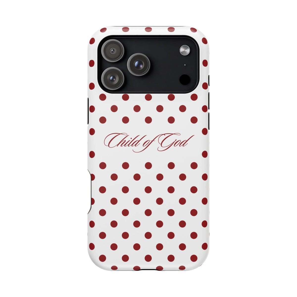 Child of God Red & White Polka Dot MagSafe Phone Case