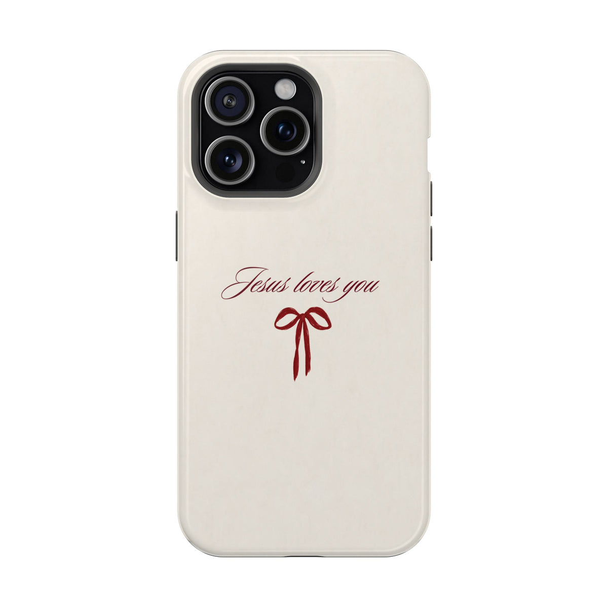 Jesus Loves You Velvet Ribbon MagSafe Phone Case