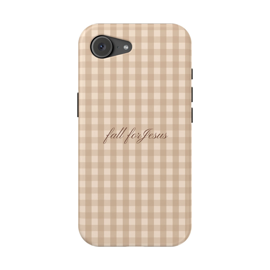 Fall for Jesus Gingham Phone Case - MagSafe