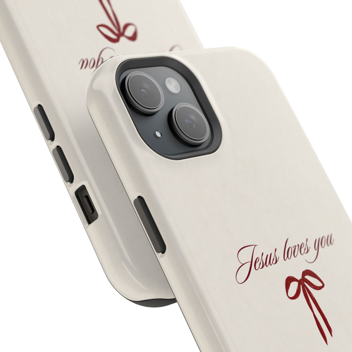Jesus Loves You Velvet Ribbon MagSafe Phone Case