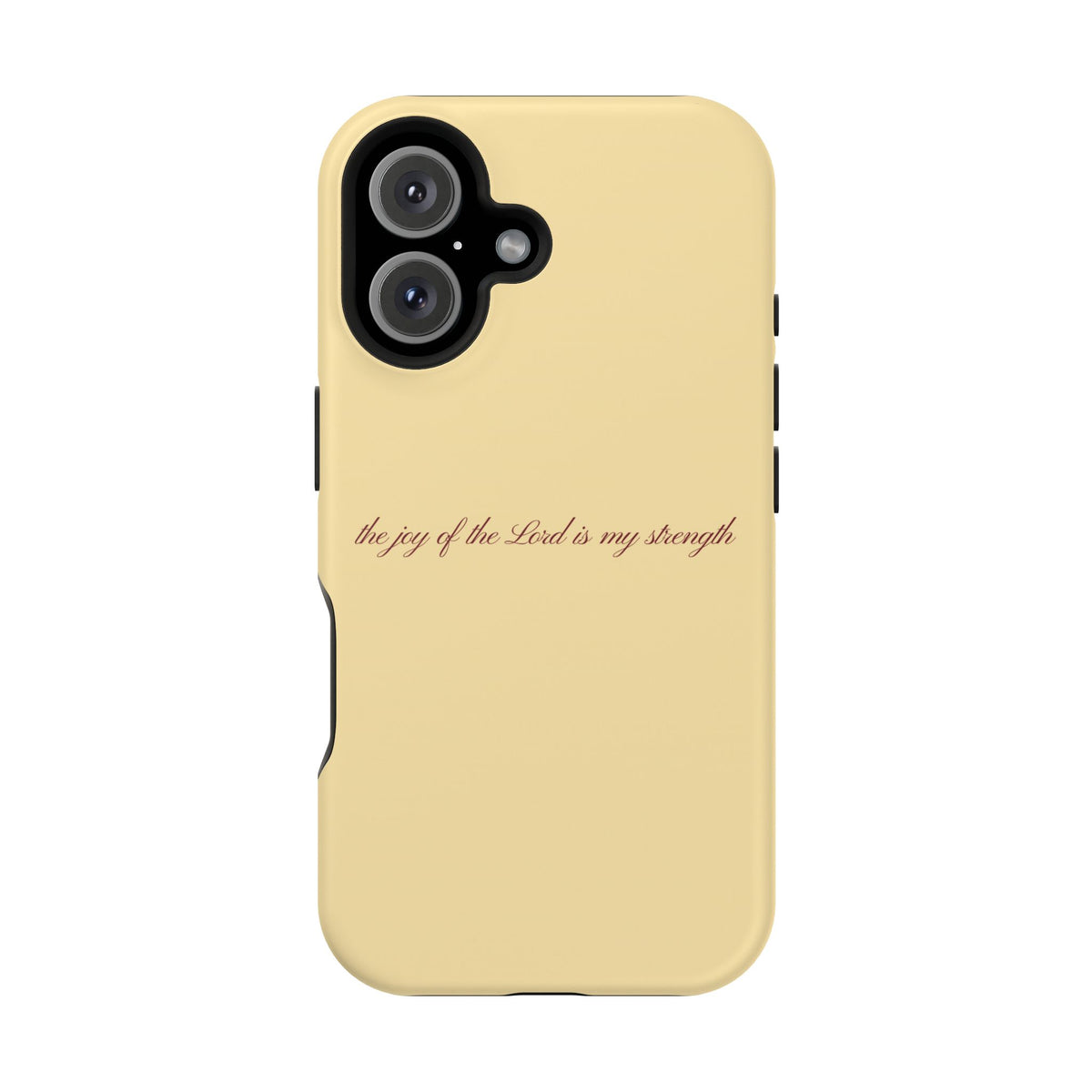 the joy of the Lord is my strength Butter Yellow MagSafe Phone Case