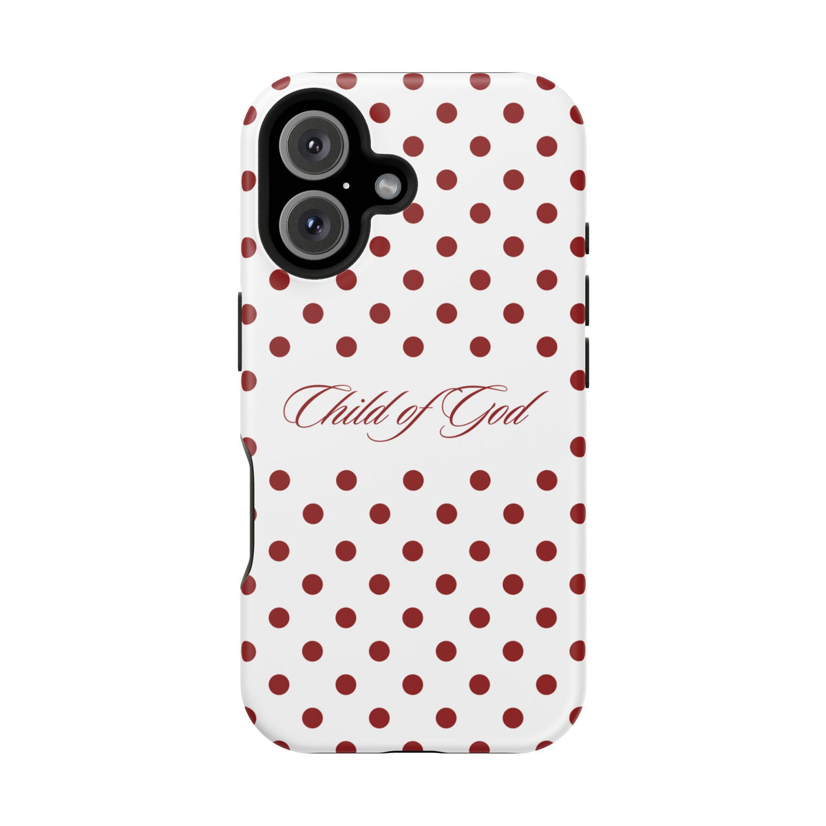 Child of God Red & White Polka Dot MagSafe Phone Case
