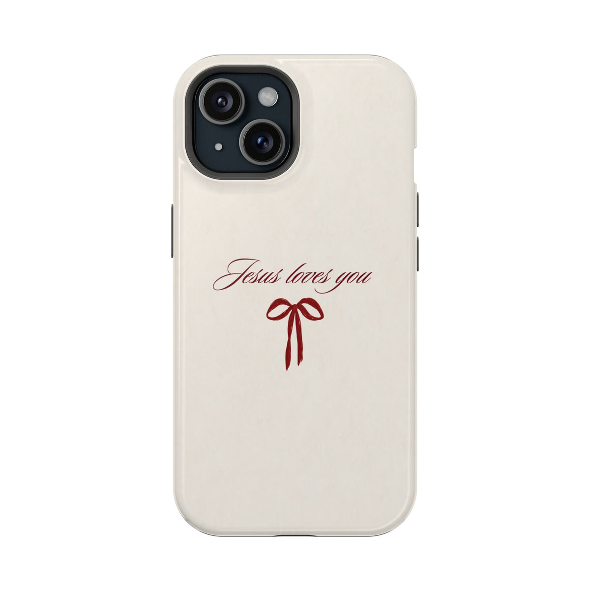 Jesus Loves You Velvet Ribbon MagSafe Phone Case