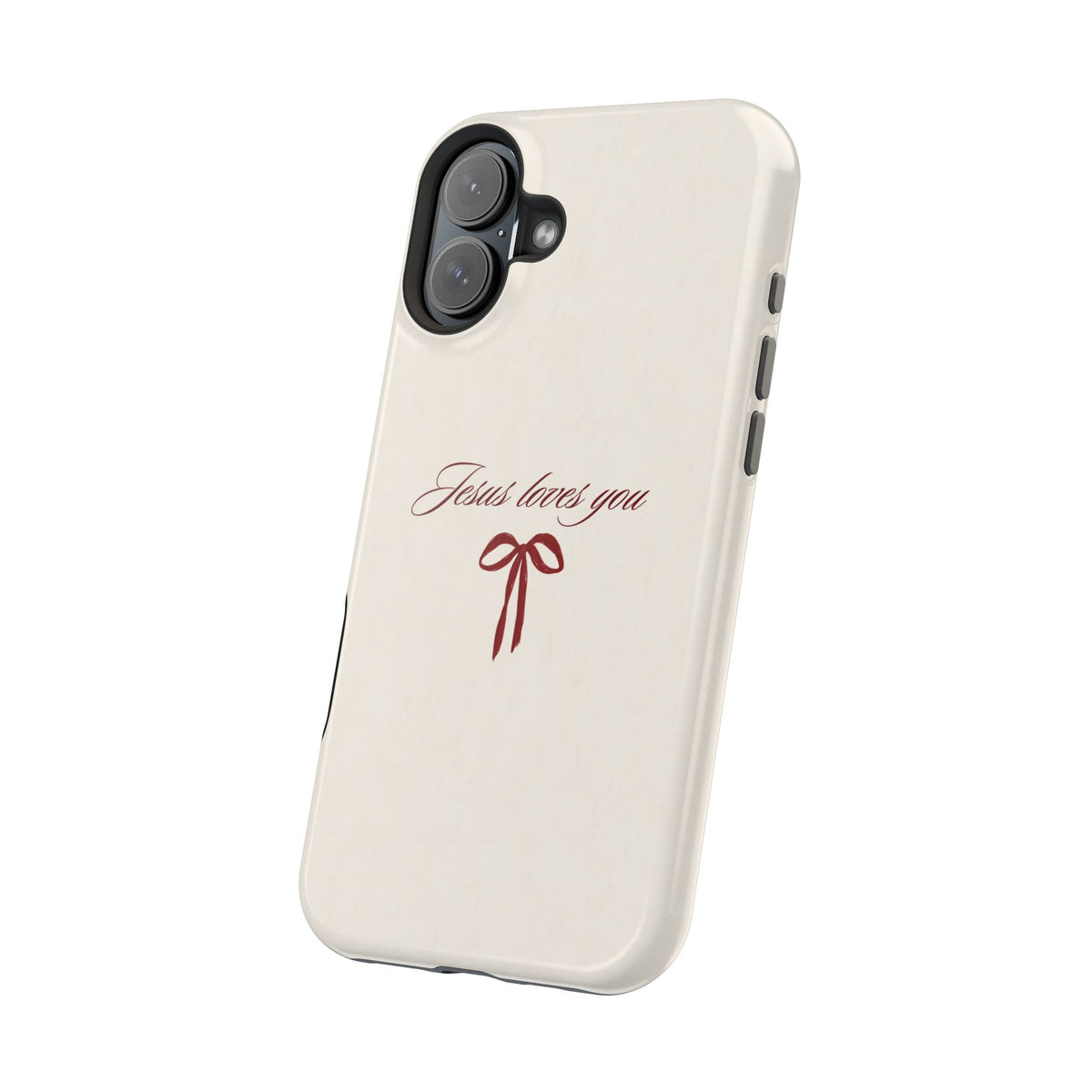 Jesus Loves You Velvet Ribbon MagSafe Phone Case