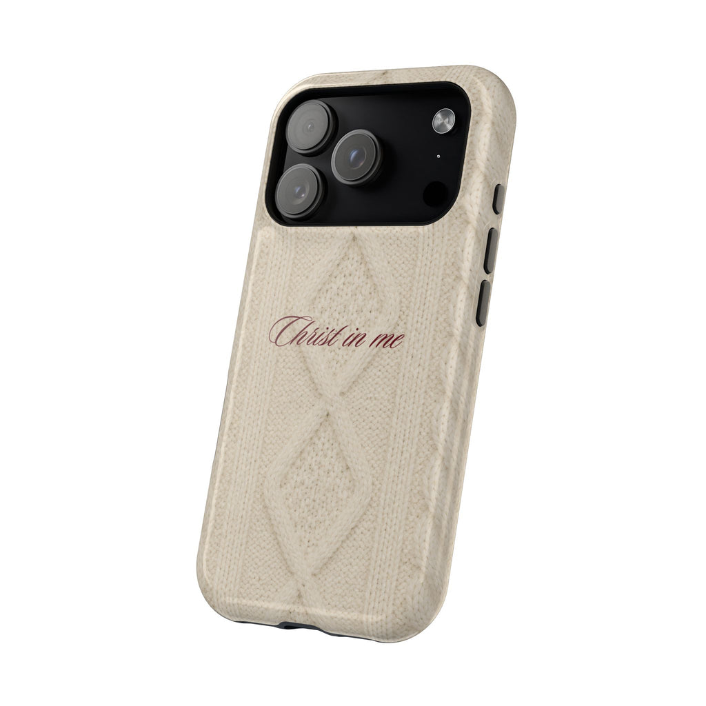 Christ in Me Knit Sweater MagSafe Phone Case