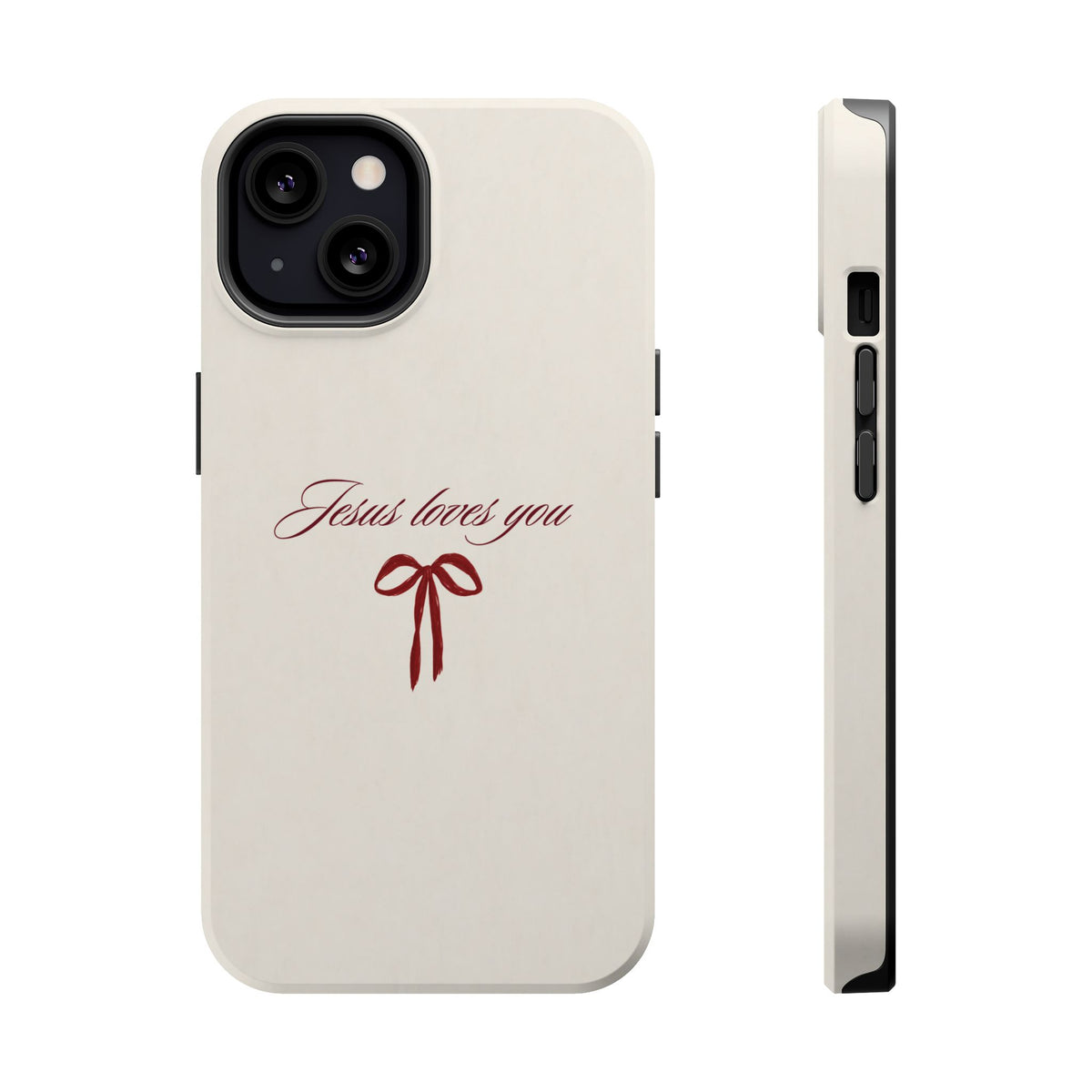 Jesus Loves You Velvet Ribbon MagSafe Phone Case