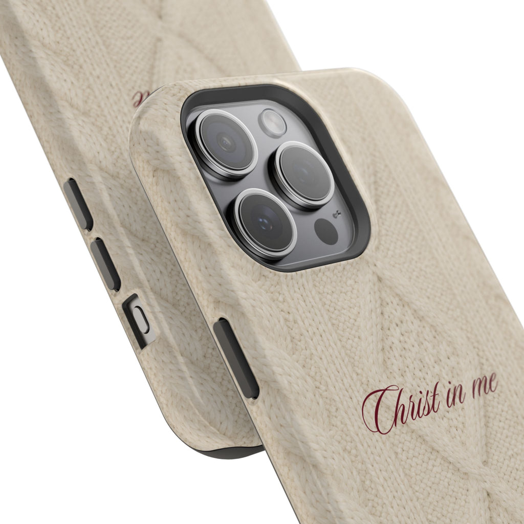 Christ in Me Knit Sweater MagSafe Phone Case