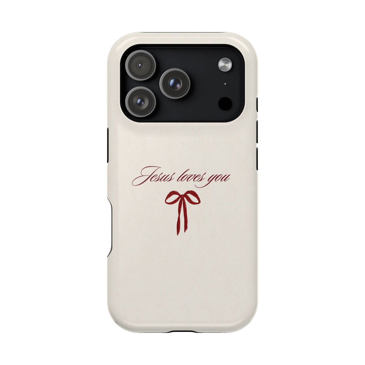 Jesus Loves You Velvet Ribbon MagSafe Phone Case