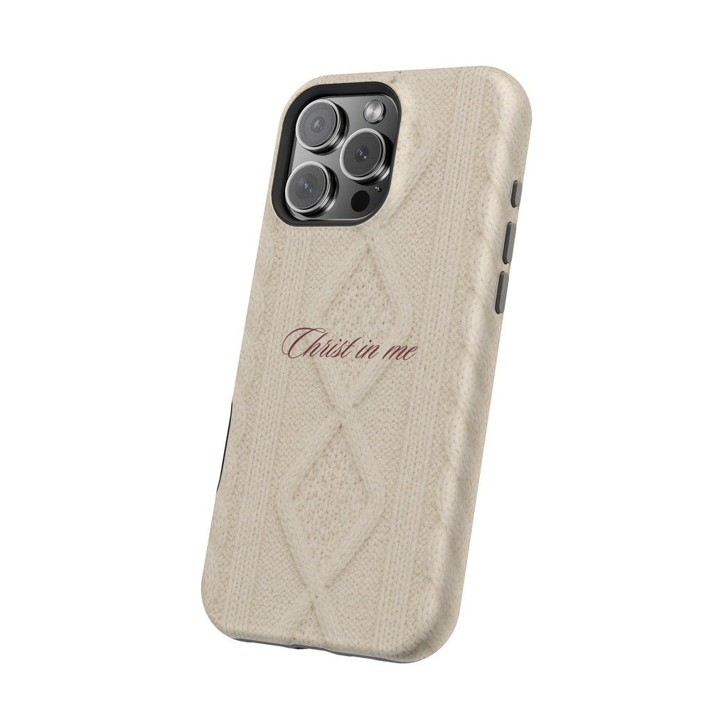 Christ in Me Knit Sweater MagSafe Phone Case