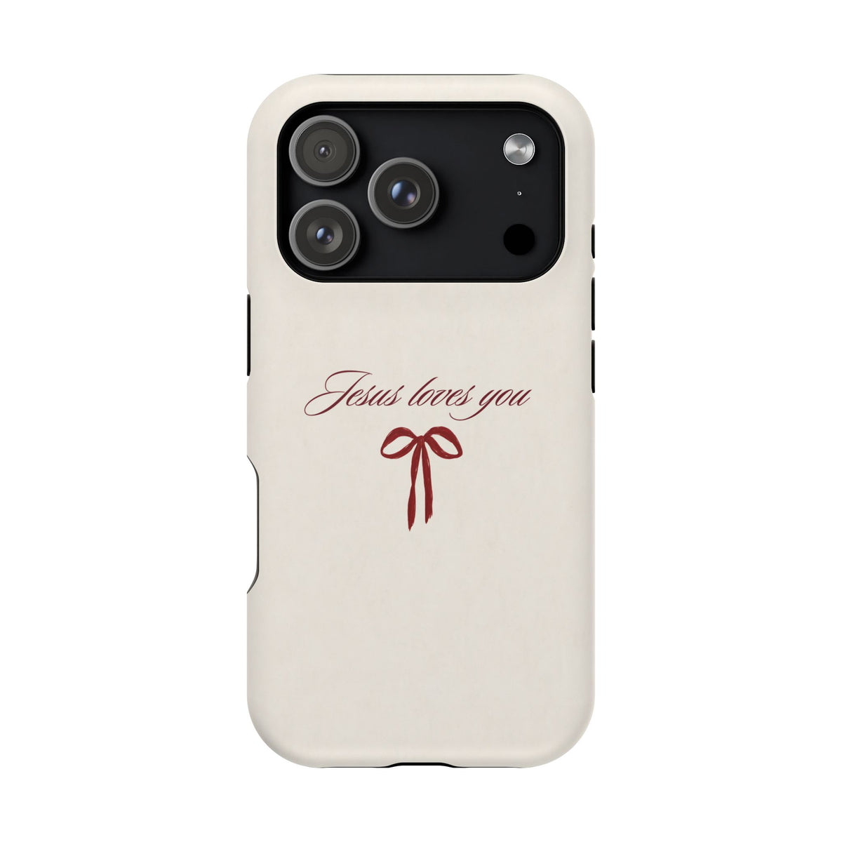 Jesus Loves You Velvet Ribbon MagSafe Phone Case