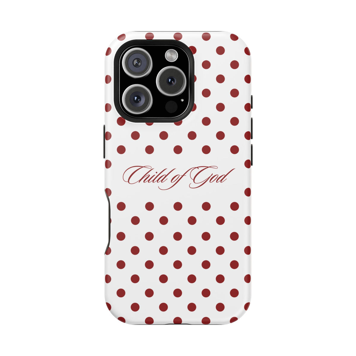 Child of God Red & White Polka Dot MagSafe Phone Case