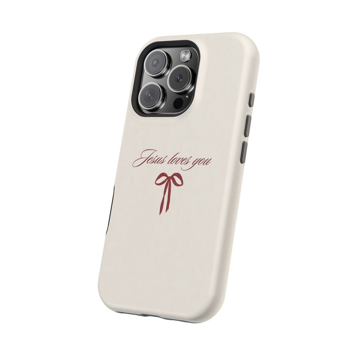 Jesus Loves You Velvet Ribbon MagSafe Phone Case