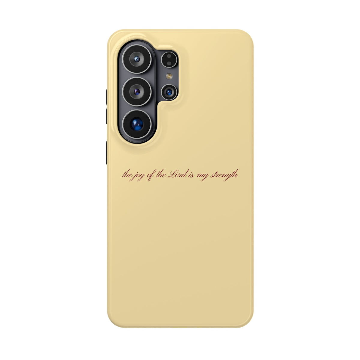 the joy of the Lord is my strength Butter Yellow MagSafe Phone Case