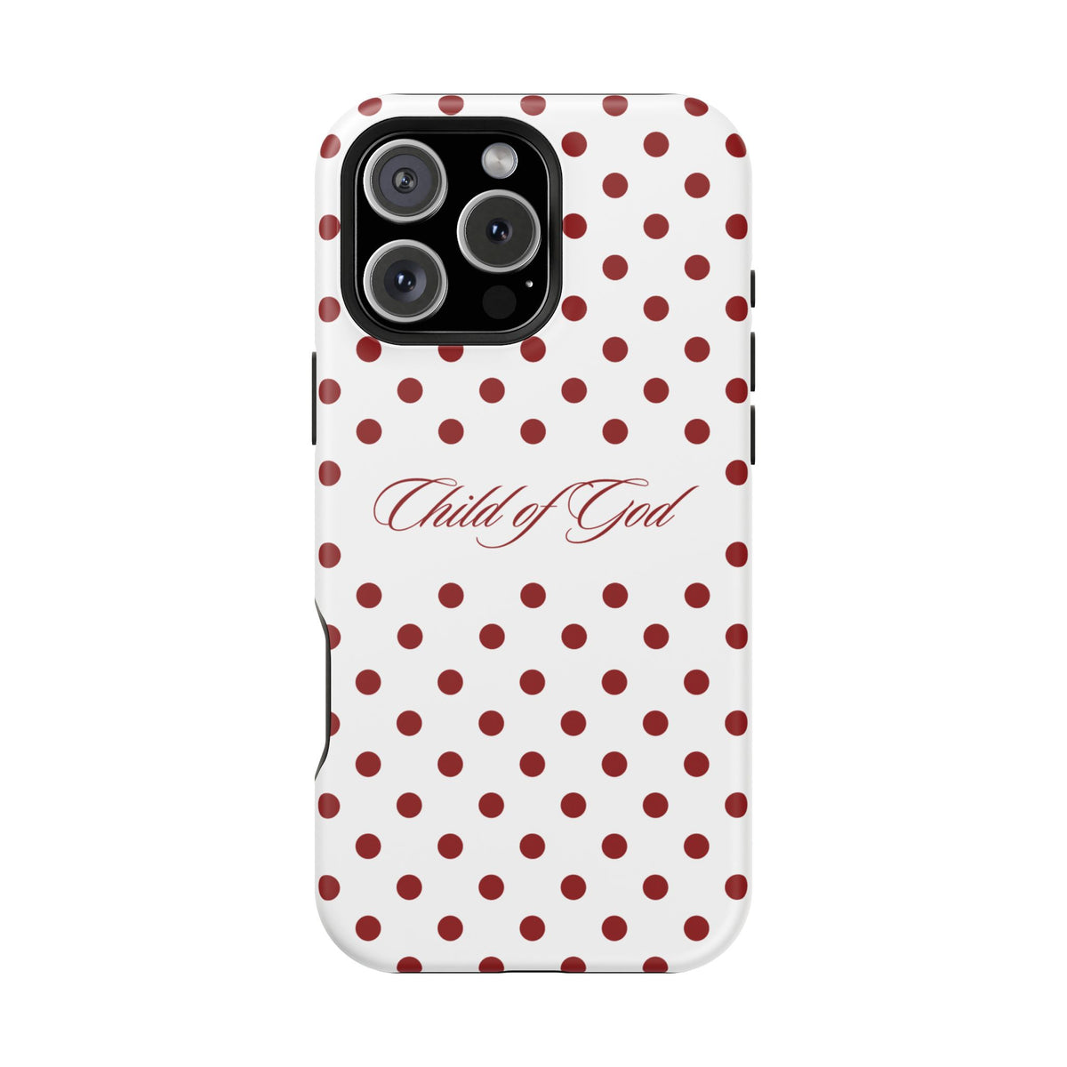 Child of God Red & White Polka Dot MagSafe Phone Case