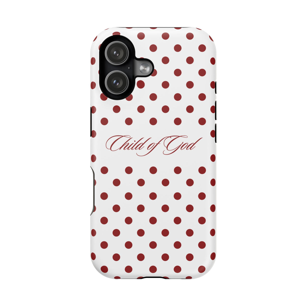 Child of God Red & White Polka Dot MagSafe Phone Case