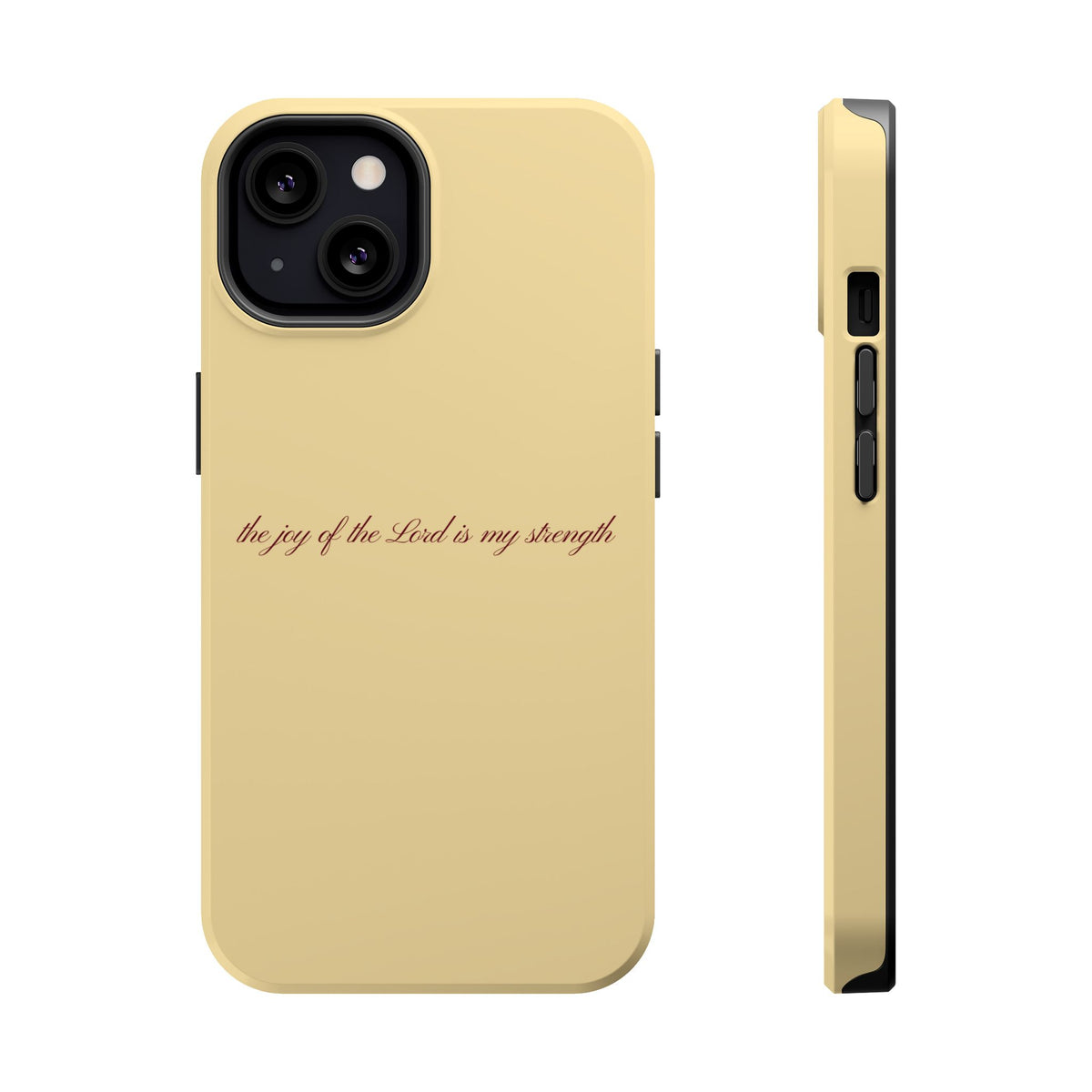 the joy of the Lord is my strength Butter Yellow MagSafe Phone Case