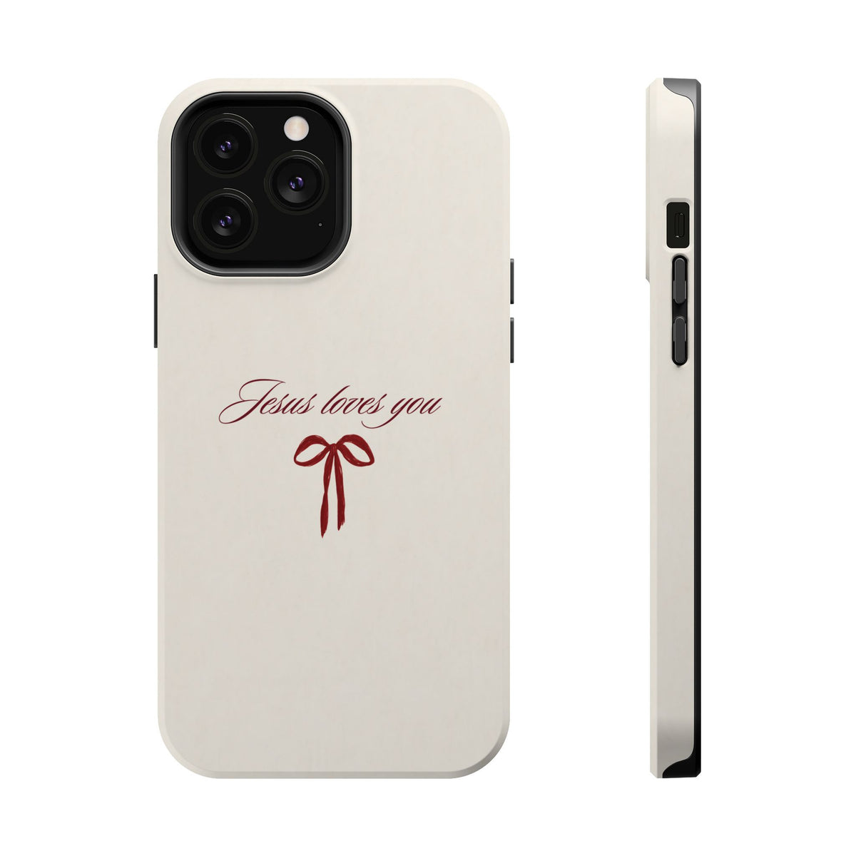 Jesus Loves You Velvet Ribbon MagSafe Phone Case