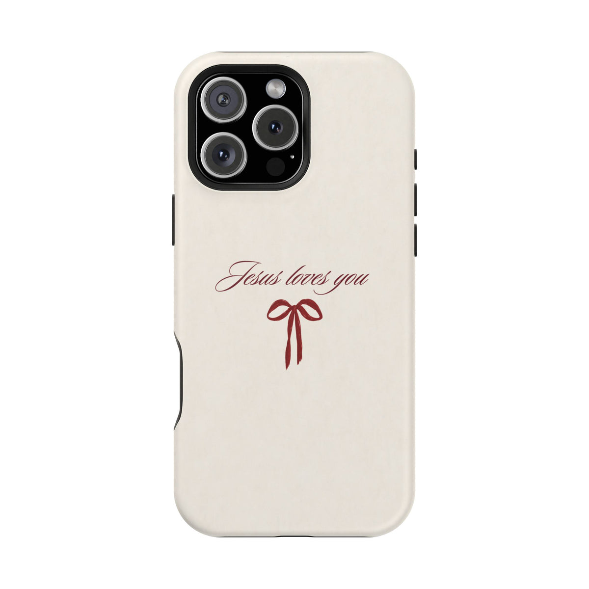 Jesus Loves You Velvet Ribbon MagSafe Phone Case
