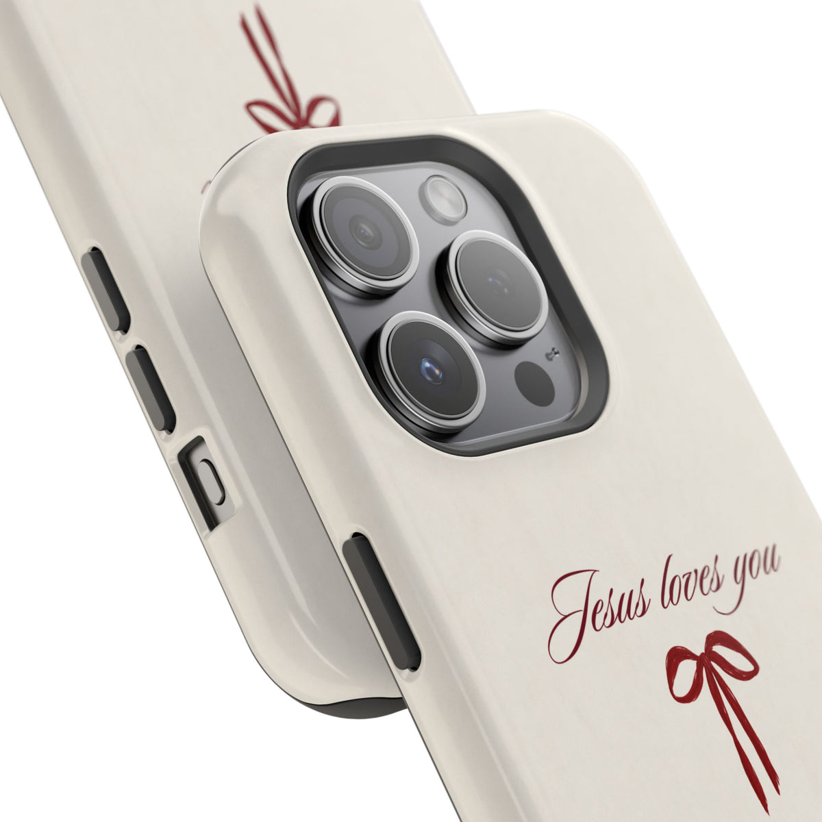 Jesus Loves You Velvet Ribbon MagSafe Phone Case