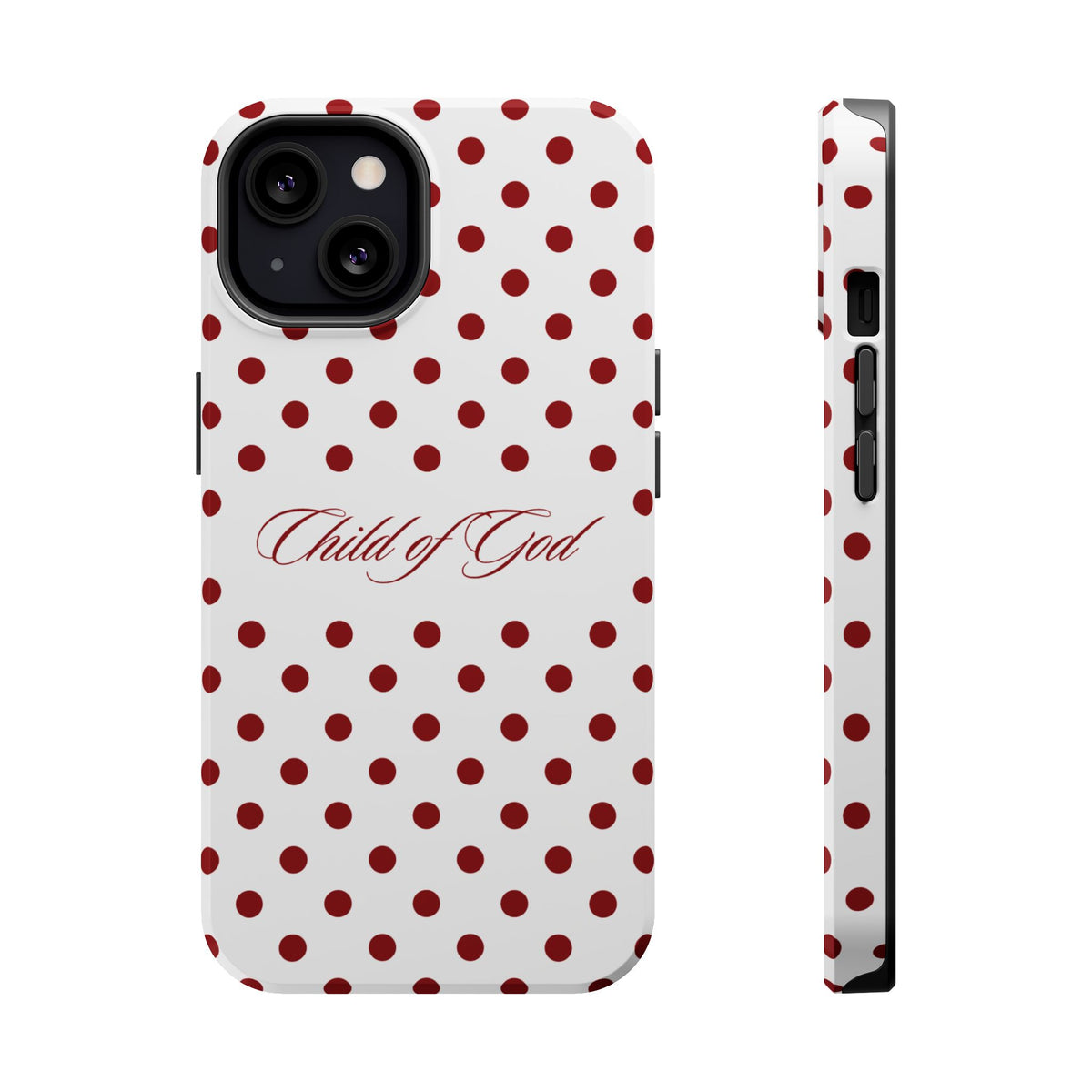 Child of God Red & White Polka Dot MagSafe Phone Case