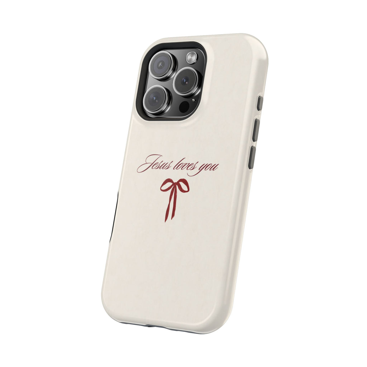 Jesus Loves You Velvet Ribbon MagSafe Phone Case